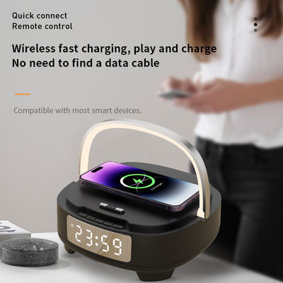 Мультифункциональный будильник, телефонный зарядчик, Bluetooth динамик 15 Вт с ночным освещением