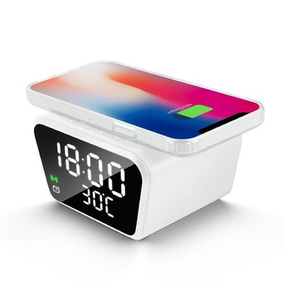 ROHS сертифицированный Qi беспроводный зарядный часы будильник 253g с быстрой зарядкой
