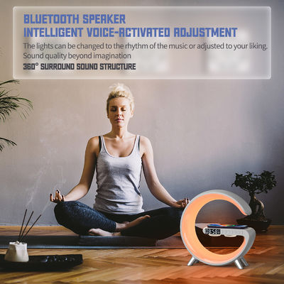 ROHS сертифицированный 4 в 1 Bluetooth динамик Qi зарядное устройство 15W с настольным светильником