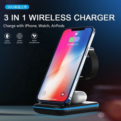 Быстрое питание 4 в 1 магнитные беспроводные зарядные станции Qi Apple зарядка