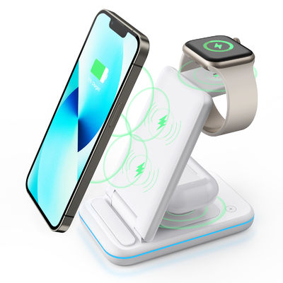 Быстрое питание 4 в 1 магнитные беспроводные зарядные станции Qi Apple зарядка