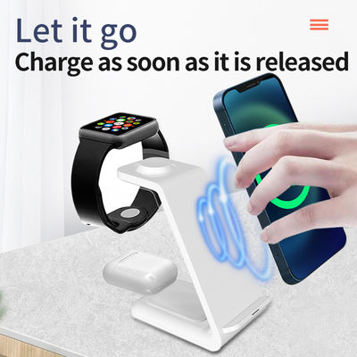 Многофункциональное Qi 3 в 1 15w беспроводное зарядное устройство для Iphone Iwatch Телефонный стенд