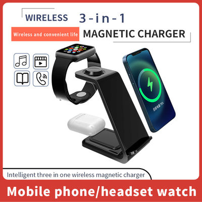 Многофункциональное Qi 3 в 1 15w беспроводное зарядное устройство для Iphone Iwatch Телефонный стенд