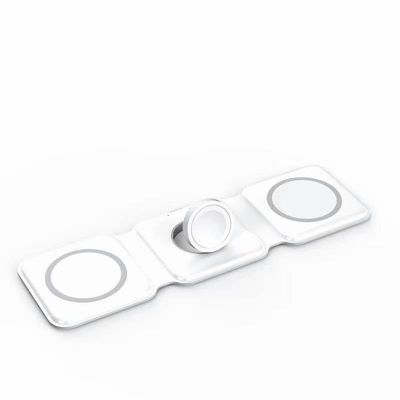 Магнитный зарядный стенд Samsung Qi, 3 в 1 складное беспроводное зарядное устройство 15w