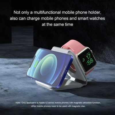 Магнитный зарядный стенд Samsung Qi, 3 в 1 складное беспроводное зарядное устройство 15w