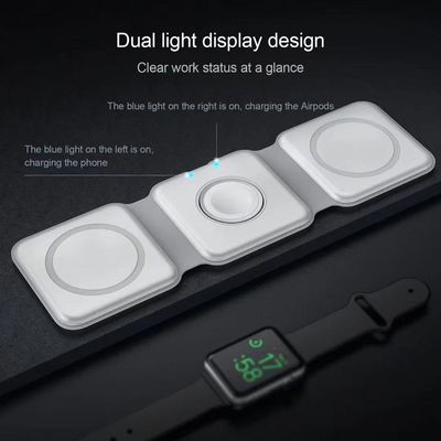 Магнитный зарядный стенд Samsung Qi, 3 в 1 складное беспроводное зарядное устройство 15w